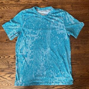 Nike Turquoise Patterned Men's Tee